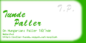 tunde paller business card